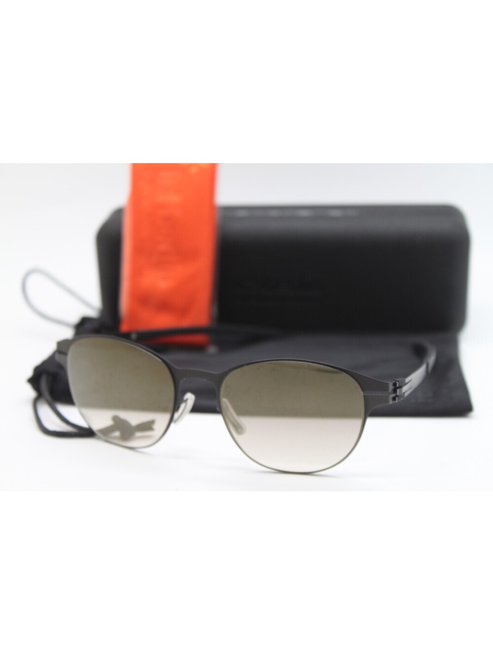 NEW IC! BERLIN ONONO T01-16-4 TT-BLACK AUTHENTIC SUNGLASSES W/CASE 48-19